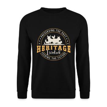 Livestock Breeder Preserving The Past Farm Animals - Unisex Sweatshirt - black - Front - Alina (178cm) & Michal (187cm)