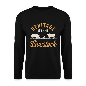 Livestock Breeder Heritage Breed Livestock Farmers - Unisex Sweatshirt - black - Front - Alina (178cm) & Michal (187cm)