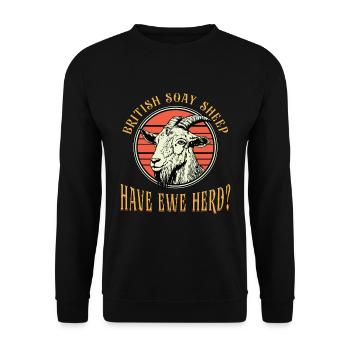 Livestock Breeder British Soay Sheep Have Breeding - Unisex Sweatshirt - black - Front - Alina (178cm) & Michal (187cm)