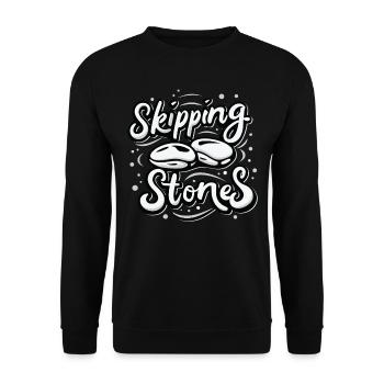 Skipping Stones - Unisex Pullover - Schwarz - Vorne - Alina (178cm) & Michal (187cm)