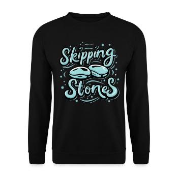 Skipping Stones - Unisex Pullover - Schwarz - Vorne - Alina (178cm) & Michal (187cm)
