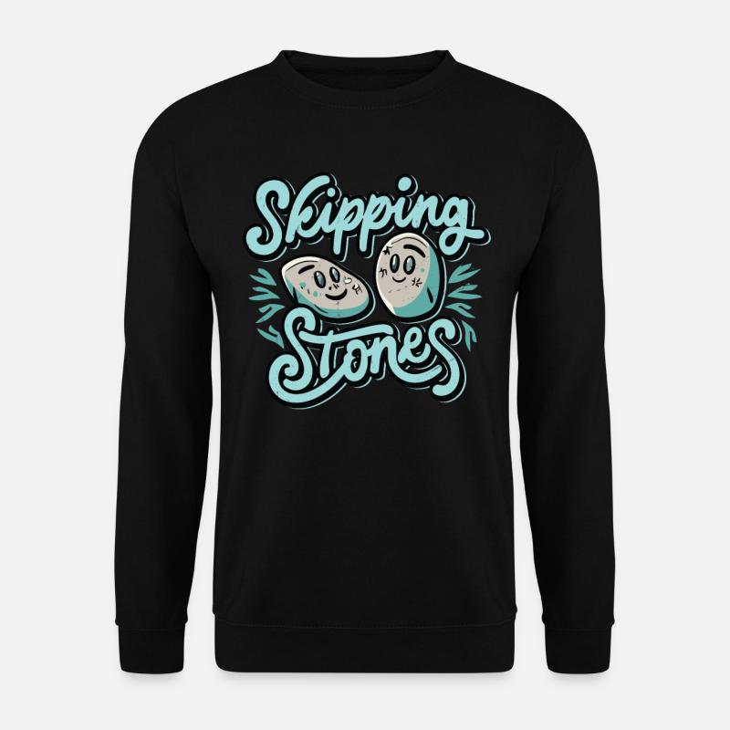 Skipping Stones - Unisex Pullover - Schwarz