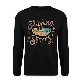 Skipping Stones - Unisex Pullover - Schwarz - Vorne - Alina (178cm) & Michal (187cm)