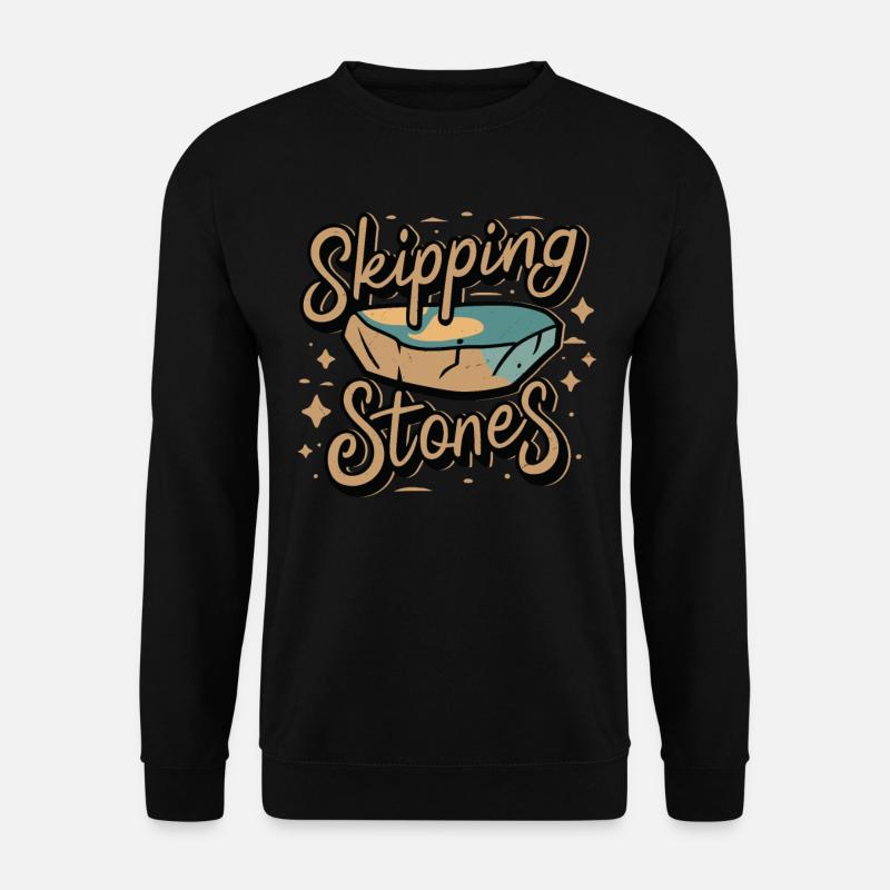 Skipping Stones - Unisex Pullover - Schwarz