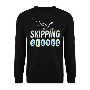 Skipping Stones - Unisex Pullover - Schwarz - Vorne - Alina (178cm) & Michal (187cm)
