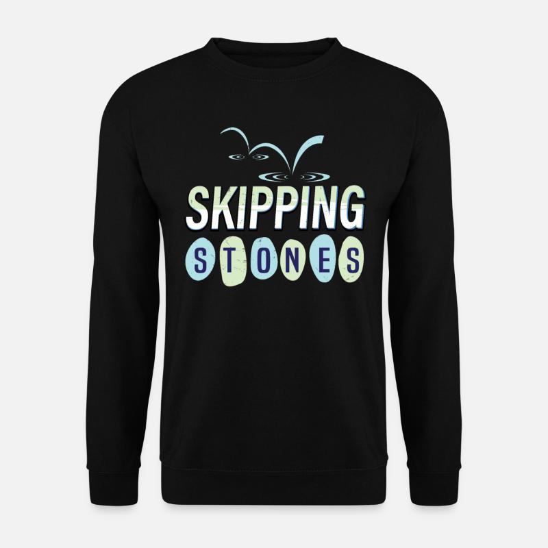 Skipping Stones - Unisex Pullover - Schwarz