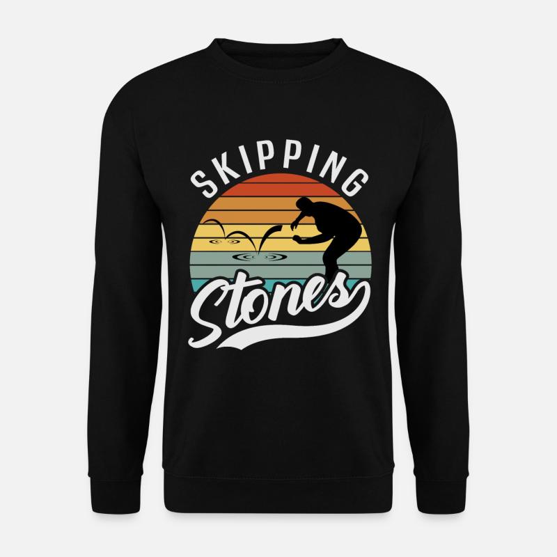 Skipping Stones - Unisex Pullover - Schwarz