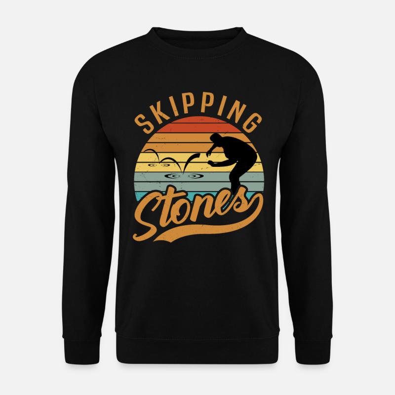Skipping Stones - Unisex Pullover - Schwarz