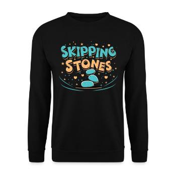 Skipping Stones - Unisex Pullover - Schwarz - Vorne - Alina (178cm) & Michal (187cm)