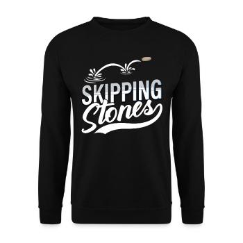 Skipping Stones - Unisex Pullover - Schwarz - Vorne - Alina (178cm) & Michal (187cm)