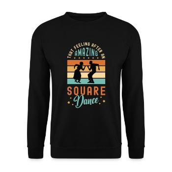 Square Dancing That Feeling After Western Dancing - Unisex Sweatshirt - black - Front - Alina (178cm) & Michal (187cm)