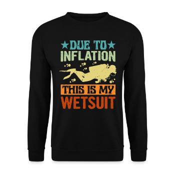 Due To Inflation - This Is My Wetsuit - Unisex Sweatshirt - black - Front - Alina (178cm) & Michal (187cm)
