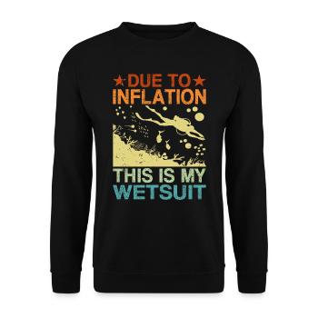 Due To Inflation - This Is My Wetsuit - Unisex Sweatshirt - black - Front - Alina (178cm) & Michal (187cm)