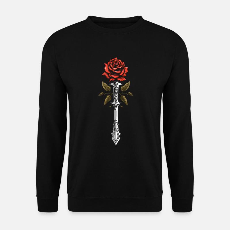 Épée Goth Rose rouge - Sweat-shirt Unisexe - noir