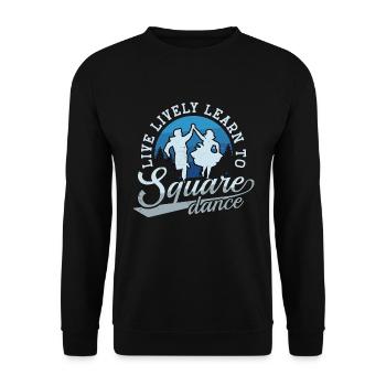 Square Dancing Live Lively Learn To Country Dance - Unisex Sweatshirt - black - Front - Alina (178cm) & Michal (187cm)