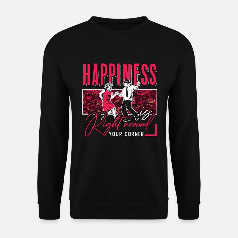 Square Dancing Happiness Is Right Western Dancing - Unisex Pullover - Schwarz
