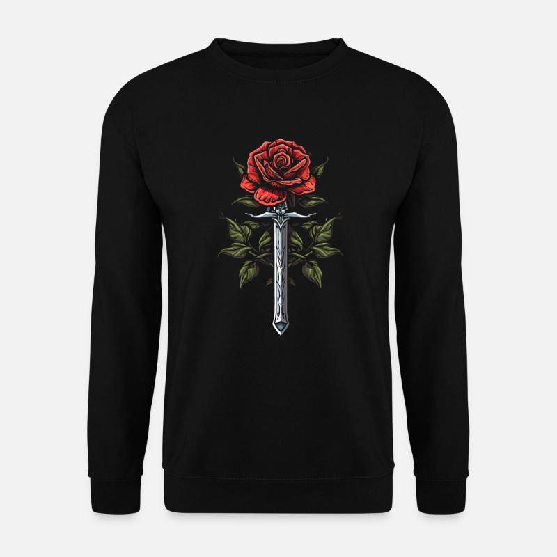 Épée Goth Rose rouge - Sweat-shirt Unisexe - noir