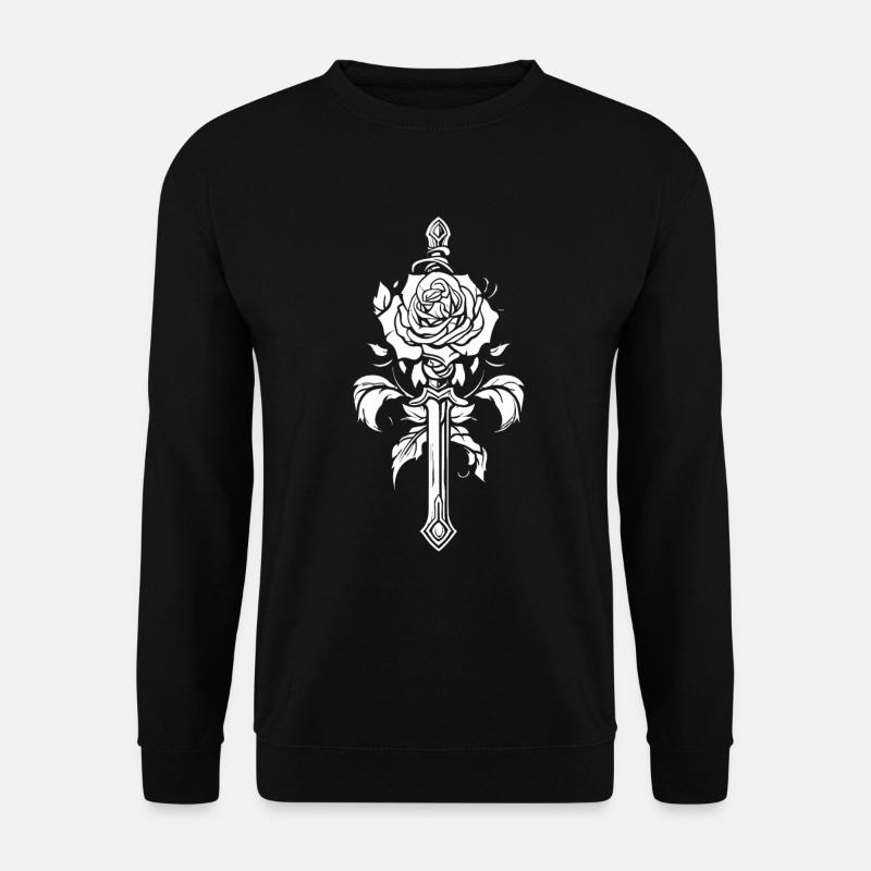 Red Rose Goth Sword - Unisex Sweatshirt - black
