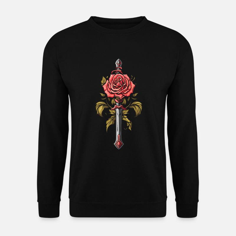 Épée Goth Rose rouge - Sweat-shirt Unisexe - noir
