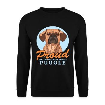 Puggle papa chien papa chien propriétaire cadeau - Sweat-shirt Unisexe - noir - Devant - Alina (178cm) & Michal (187cm)