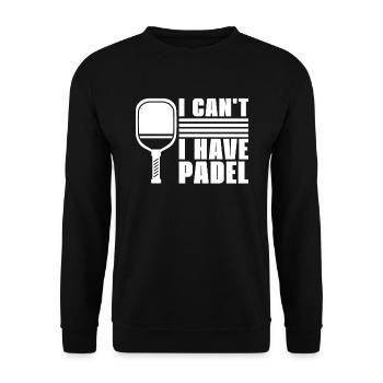 Padel No Puedo Tengo Padel - Unisex Pullover - Schwarz - Vorne - Alina (178cm) & Michal (187cm)