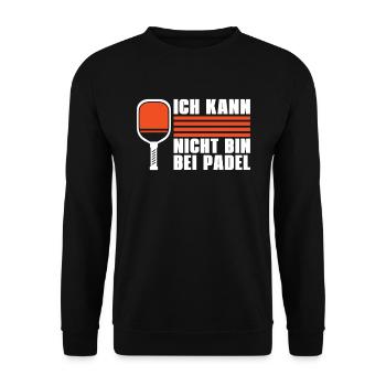 Padel No Puedo Tengo Padel - Unisex Pullover - Schwarz - Vorne - Alina (178cm) & Michal (187cm)