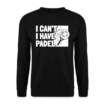 Padel No Puedo Tengo Padel - Unisex Pullover - Schwarz - Vorne - Alina (178cm) & Michal (187cm)