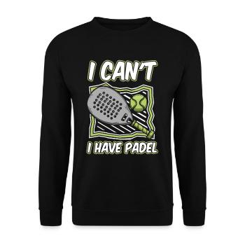 Padel No Puedo Tengo Padel - Unisex Pullover - Schwarz - Vorne - Alina (178cm) & Michal (187cm)