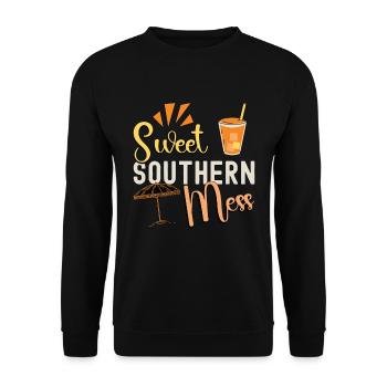 Sweet Tea Sweet Southern Mess Loves Southern Food - Unisex Sweatshirt - black - Front - Alina (178cm) & Michal (187cm)