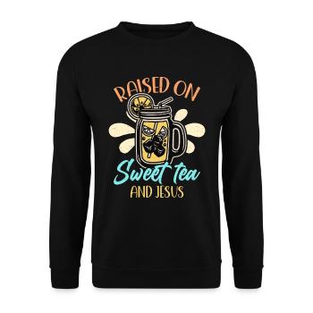 Thé sucré élevé sur du thé sucré et du pays du sud - Sweat-shirt Unisexe - noir - Devant - Alina (178cm) & Michal (187cm)
