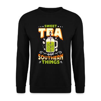 Sweet Tea And Southern Things Southern Food Lover - Unisex Sweatshirt - black - Front - Alina (178cm) & Michal (187cm)