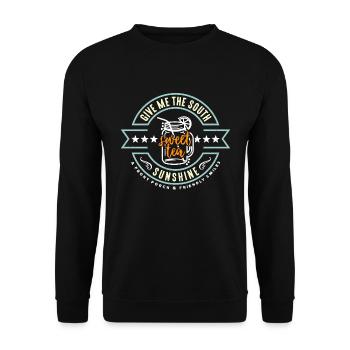 Thé sucré Donnez-moi la nourriture sucrée du Sud - Sweat-shirt Unisexe - noir - Devant - Alina (178cm) & Michal (187cm)
