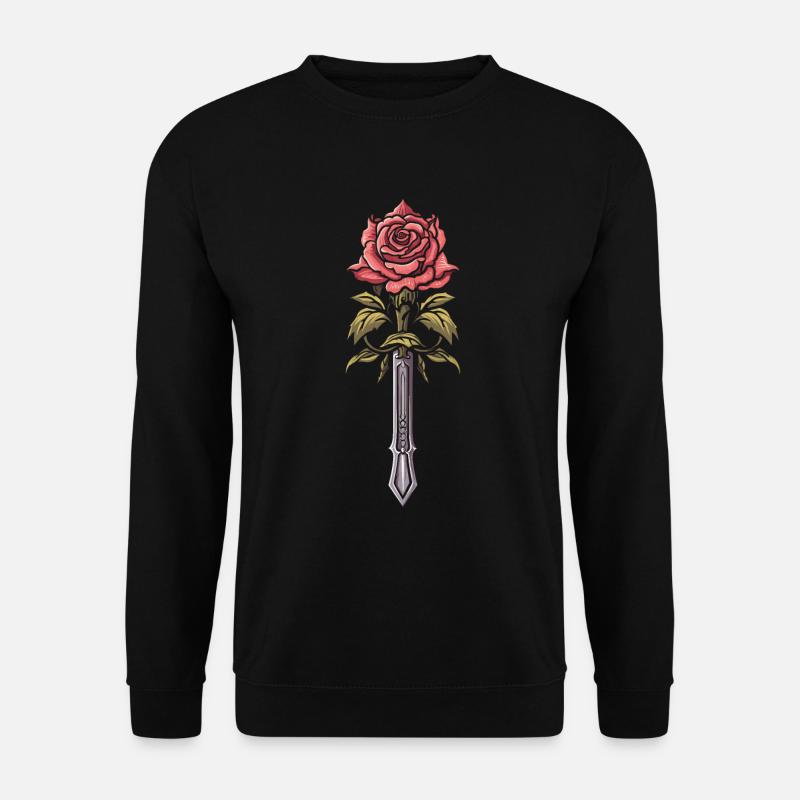Épée Goth Rose rouge - Sweat-shirt Unisexe - noir