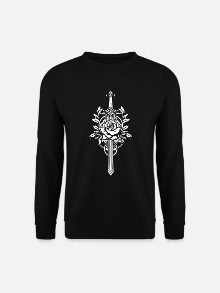 Red Rose Goth Sword - Unisex Sweatshirt - black