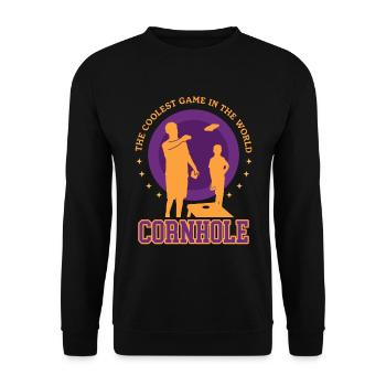 Cornhole Player Blind Hole Sac de haricot cadeau - Sweat-shirt Unisexe - noir - Devant - Alina (178cm) & Michal (187cm)