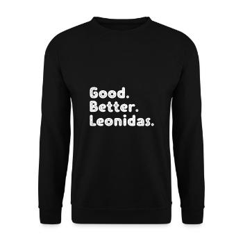 Bon mieux Leonidas - Sweat-shirt Unisexe - noir - Devant - Alina (178cm) & Michal (187cm)