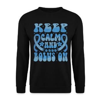 Gardez votre calme et votre bolus - Sweat-shirt Unisexe - noir - Devant - Alina (178cm) & Michal (187cm)