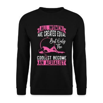 Acrobatie Toutes les femmes sont créées gymnastique égale - Sweat-shirt Unisexe - noir - Devant - Alina (178cm) & Michal (187cm)
