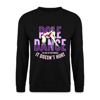 Pole Dance Pole Dance L’Art Du Pole Fitness - Sweat-shirt Unisexe - noir - Devant - Alina (178cm) & Michal (187cm)
