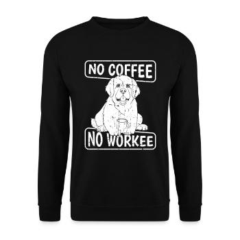Kaffee Cafe St. Bernhardiner Hund - Unisex Pullover - Schwarz - Vorne - Alina (178cm) & Michal (187cm)