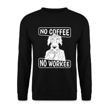 Coffee Cafe Irish Wolfhound - Unisex Sweatshirt - black - Front - Alina (178cm) & Michal (187cm)