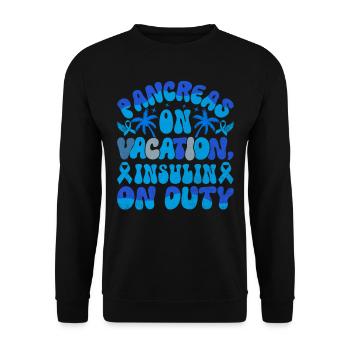 Pancreas On Vacation Insulin On Duty - Unisex Sweatshirt - black - Front - Alina (178cm) & Michal (187cm)
