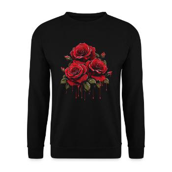 Rose Rouge Goth Cool - Sweat-shirt Unisexe - noir - Devant - Alina (178cm) & Michal (187cm)