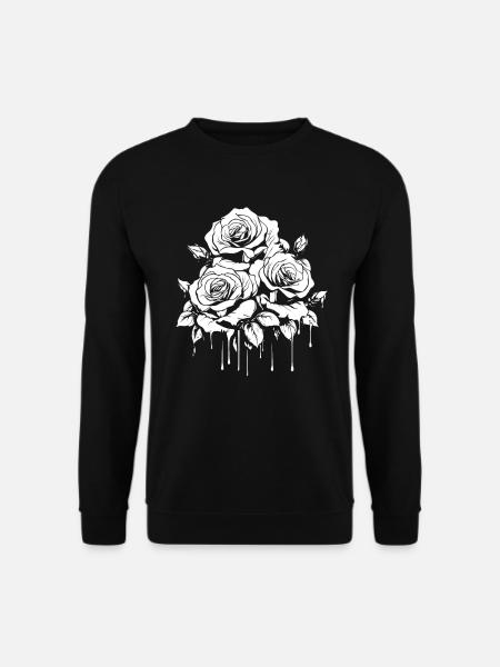 Red Rose Goth Cool - Unisex Sweatshirt - black