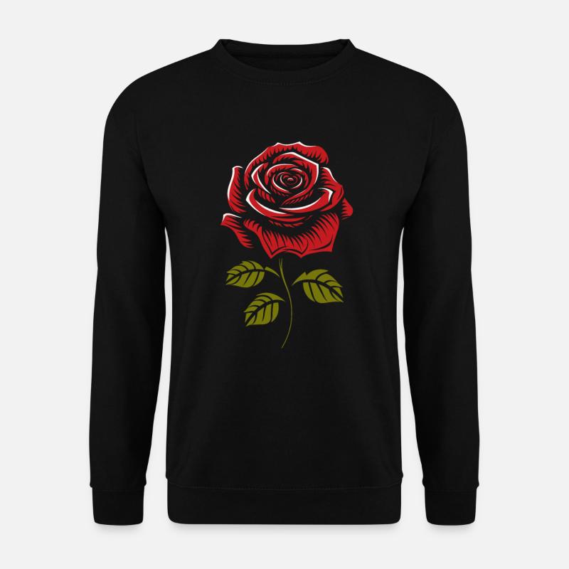 Red Rose Goth Cool - Unisex Sweatshirt - black