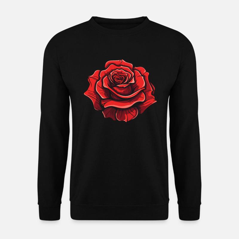 Rote Rose Goth Cool - Unisex Pullover - Schwarz