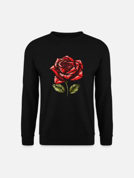 Red Rose Goth Cool - Unisex Sweatshirt - black