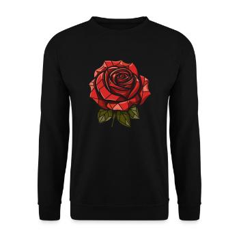 Red Rose Goth - Unisex Sweatshirt - black - Front - Alina (178cm) & Michal (187cm)