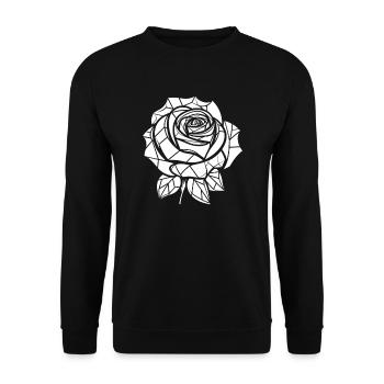 Rote Rose Goth - Unisex Pullover - Schwarz - Vorne - Alina (178cm) & Michal (187cm)