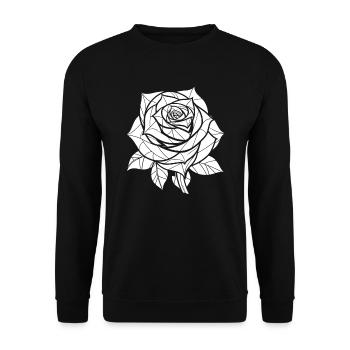 Red Rose Goth - Unisex Sweatshirt - black - Front - Alina (178cm) & Michal (187cm)